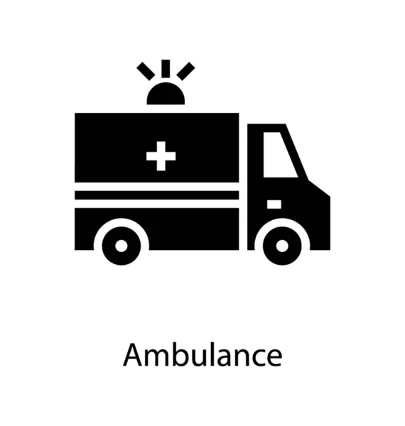 Transport Médical Ambulance Vecteur Solide — Image vectorielle