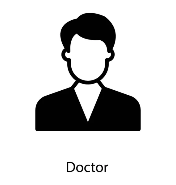 Doctor icon in glyph design