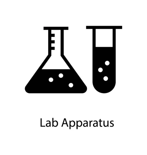 Icona Del Glifo Della Provetta Del Laboratorio — Vettoriale Stock