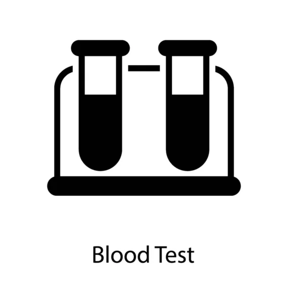 Muestra Sangre Vector Glifo — Vector de stock