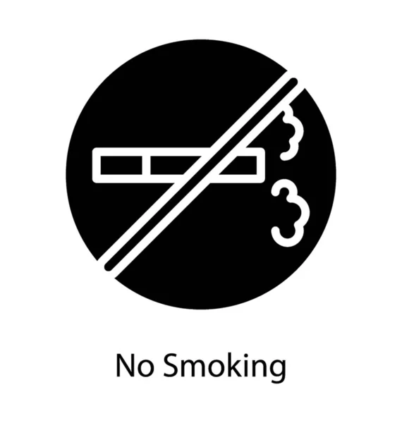 Não Fumar Vetor Sólido —  Vetores de Stock