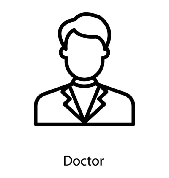 Doctor Icon Line Design — Stock Vector
