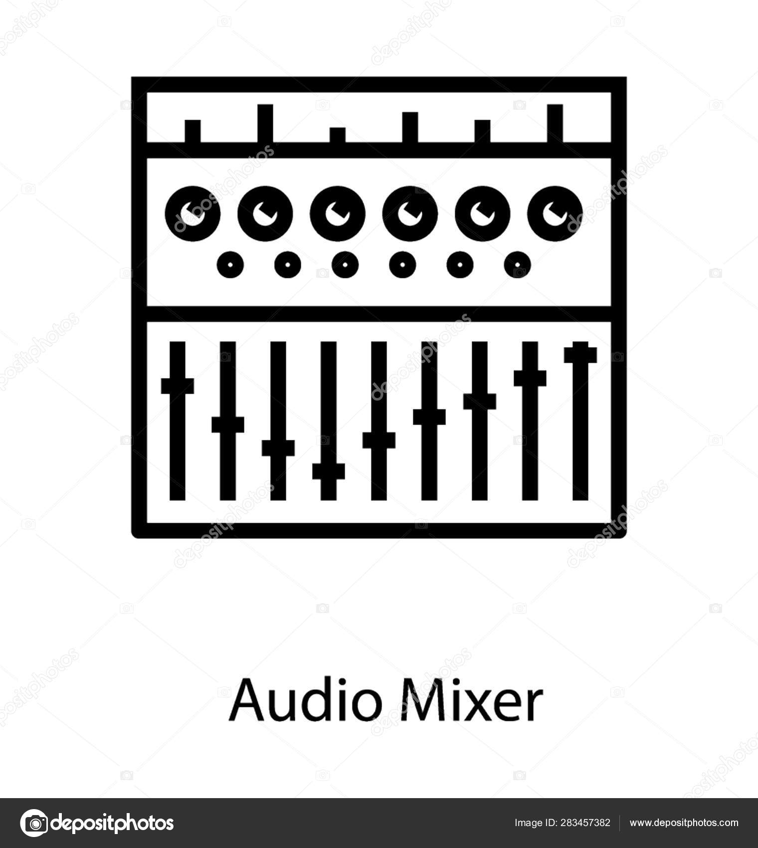 Line Icon Audio Mixer Stock Vector Image by ©vectorspoint 283457382