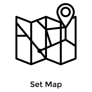 Çizgi haritası navigasyon vektör tasarımı 