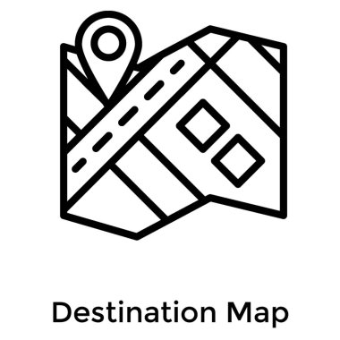 Çizgi hedef haritası vektör tasarımı 