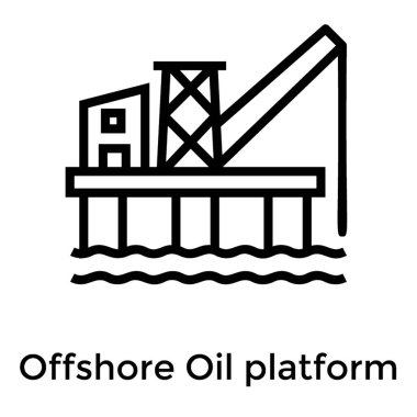 Offshore petrol platformu hattı vektörü 