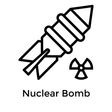 Çizgi tasarımında füze simgesi 