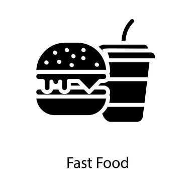 Katı burger ve içecek vektör tasarımı 