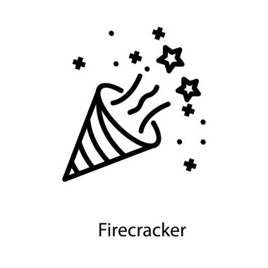 Kutlama havai fişek vektörünün hat tasarımı 