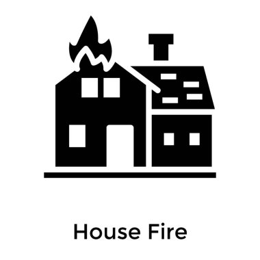 Katı tasarımda ev yangın vektörü 