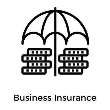 Çizgi tasarımında para sigortası vektörü 