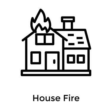 Hat tasarımında ev yangın vektörü 