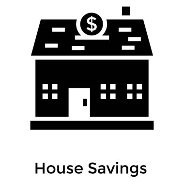 Ev tasarruf katı simge vektör 