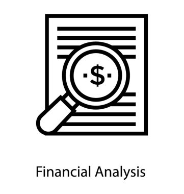 Yatırım araştırma simge çizgi tasarımı