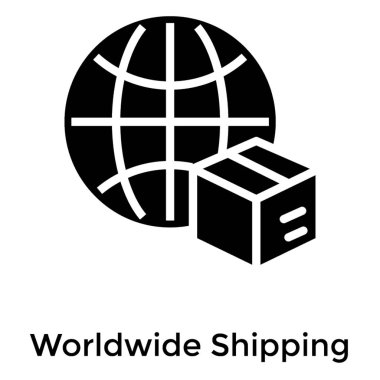 Sağlam tasarımda global teslimat simgesi.