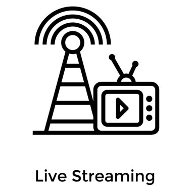 Canlı akış çizgisi simgesi tasarımı