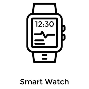 Satır simgesinde akıllı saat 