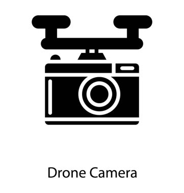 Drone kameranın katı vektör tasarımı 