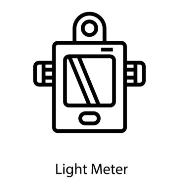 Çizgi tasarımında ışık ölçer simgesi