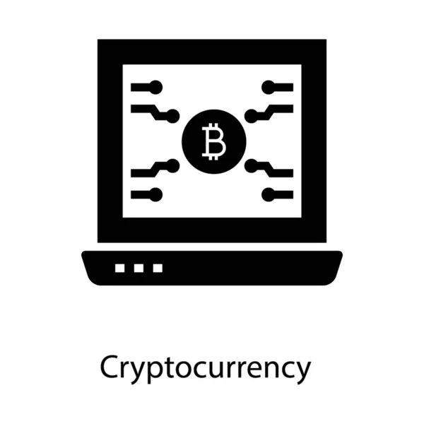 Kryptowährungssymbol Isoliert Auf Weißem Hintergrund — Stockvektor