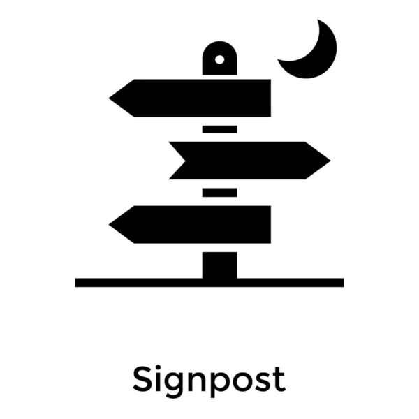 Riktning Post Vektor Glyph Design — Stock vektor