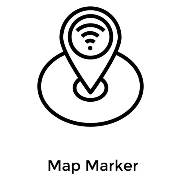 Маркер Местоположения Карты Линейном Векторе — стоковый вектор