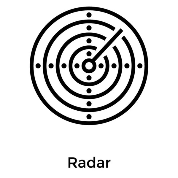 Location Radar Vector Line Design — Stock Vector
