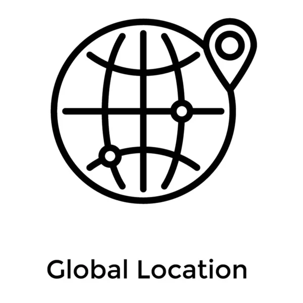 Conception Vectorielle Localisation Globale Ligne — Image vectorielle