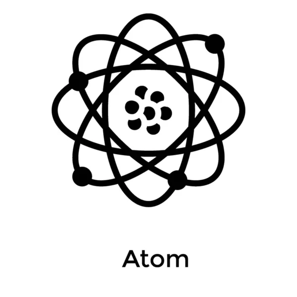 Symbol Atom Pevném Vektoru — Stockový vektor