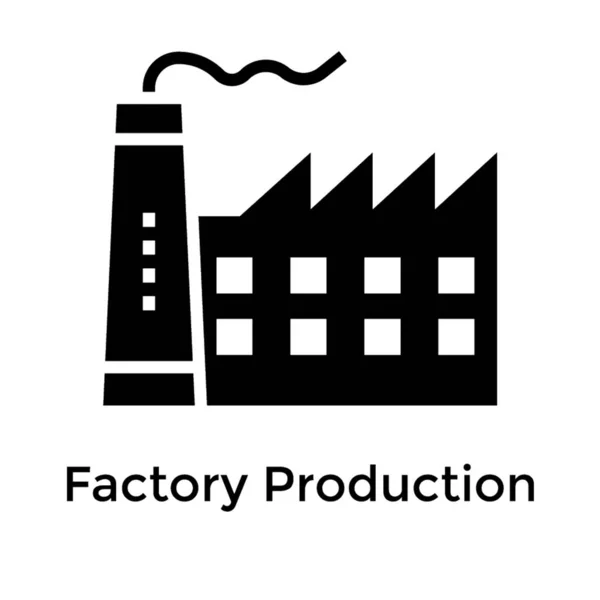 Ikona Elektrowni Solidnej Konstrukcji — Wektor stockowy