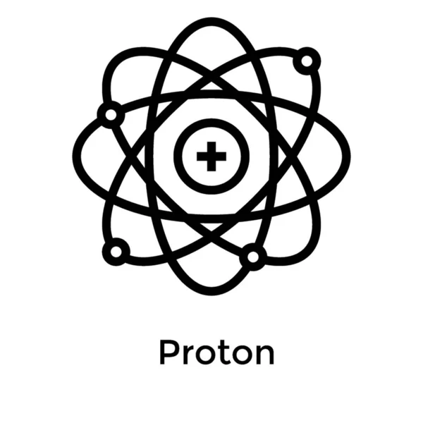 Ikona Proton Projektowaniu Linii — Wektor stockowy