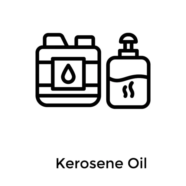 Kerosine Olie Pictogram Lijn Vector — Stockvector