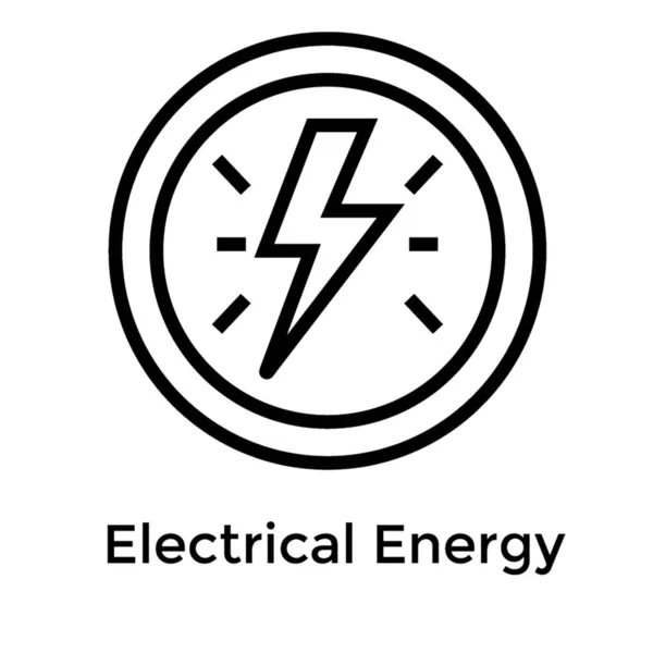 Icono Símbolo Energía Diseño Línea — Vector de stock