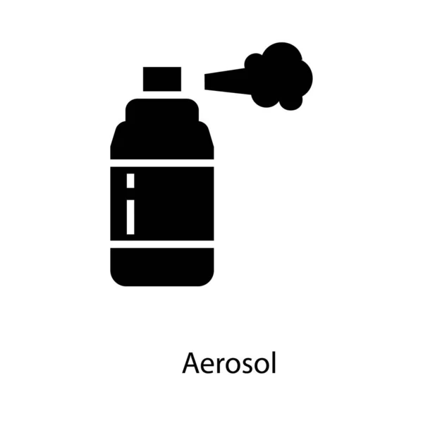 Botella Aerosol Vector Sólido — Vector de stock