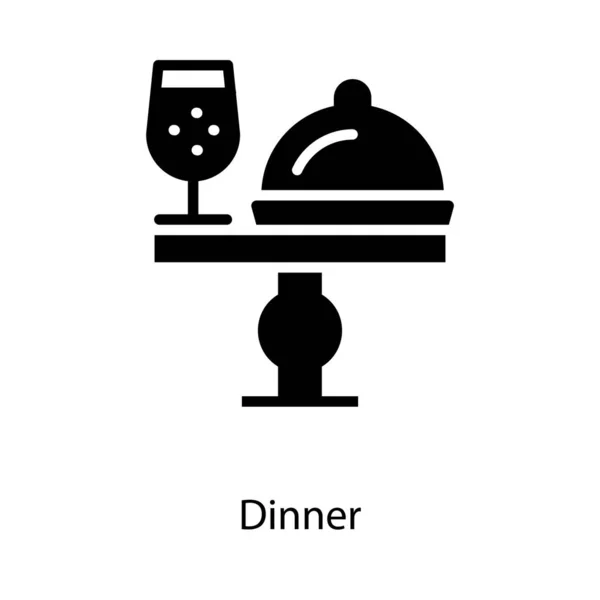 Solide Diner Serveren Vector Ontwerp — Stockvector