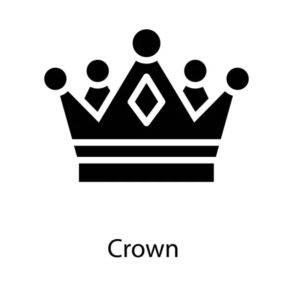 Solid Royal Crown Vector Design — Stock Vector