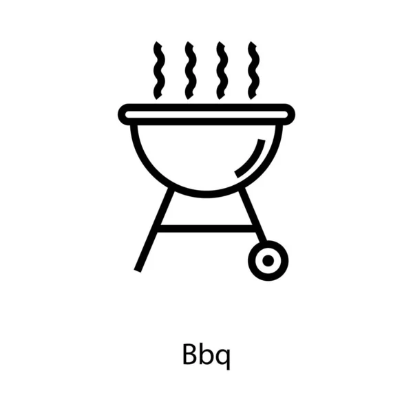 Conception Ligne Vecteur Fosse Barbecue — Image vectorielle