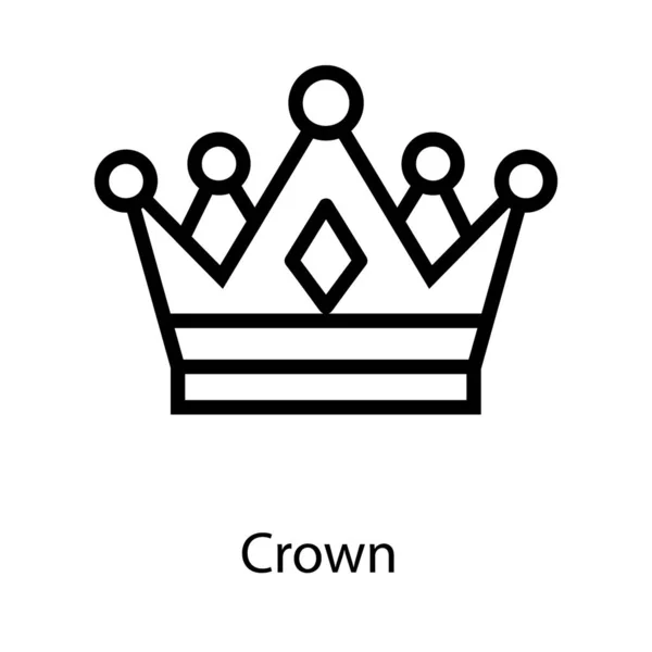 Line Royal Crown Vector Design — Stock Vector