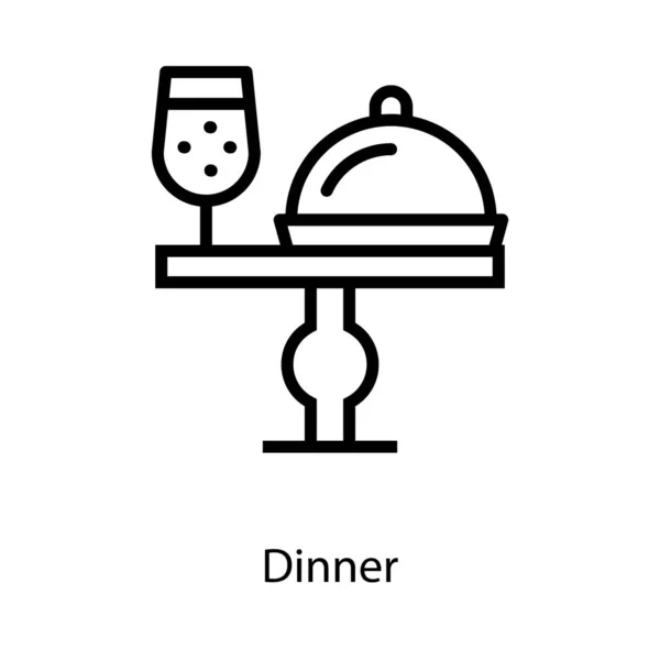 Vektör Tasarımı Sunan Hat Akşam Yemeği — Stok Vektör