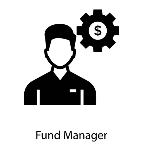 Fondsmanager Ikone Solidem Design — Stockvektor