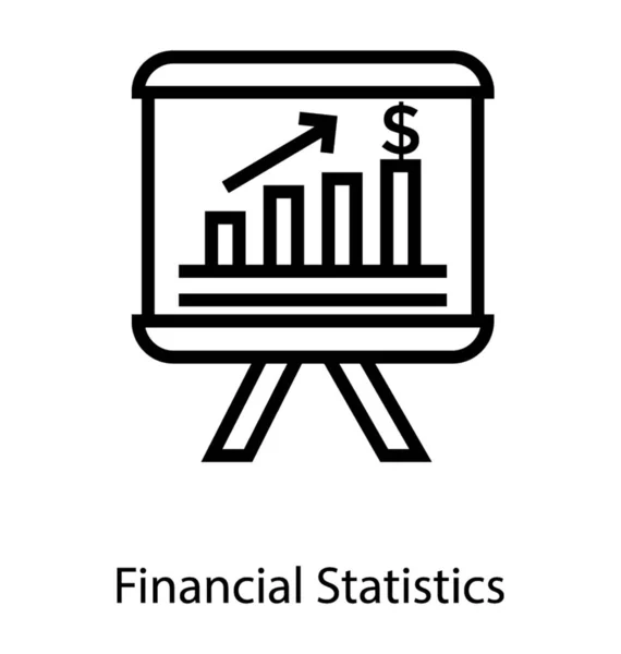 Diseño Línea Del Gráfico Crecimiento Financiero — Archivo Imágenes Vectoriales