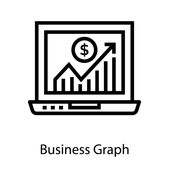 Diseño Línea Gráfico Inversión — Vector de stock