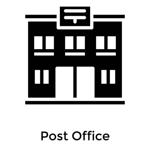 Піктограма Поштового Відділення Твердому Дизайні — стоковий вектор