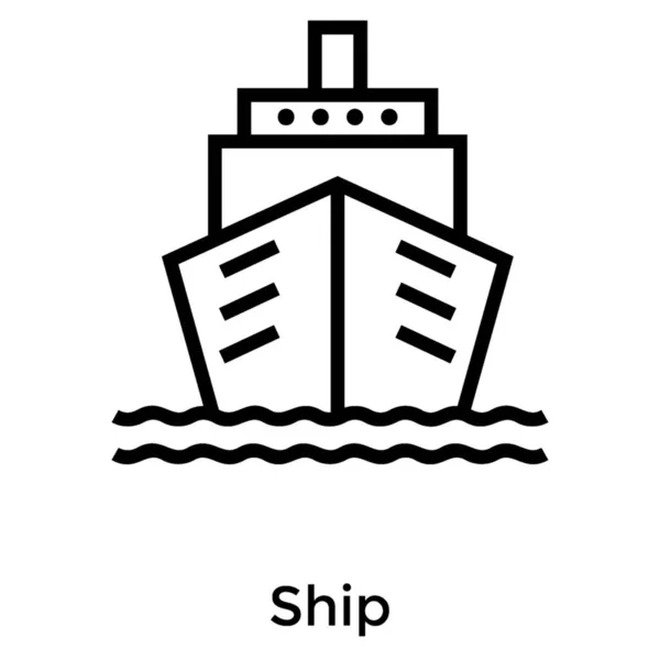 Ikon För Lastfartyg Linje Design — Stock vektor