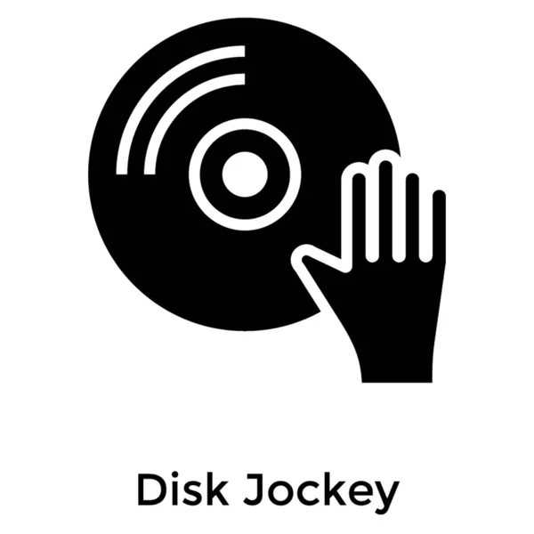 Disco Jockey Glifo Icono Diseño — Vector de stock