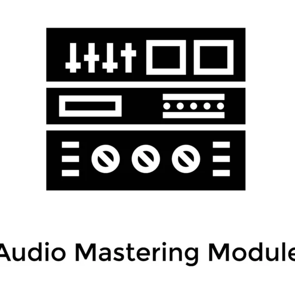 Audio Mastering Modul Szilárd Ikon — Stock Vector