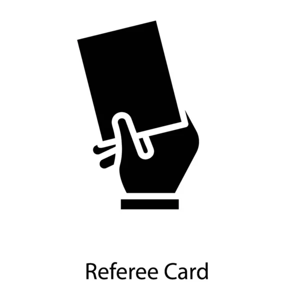 Ikona Karty Referee Piktogramie Stałym — Wektor stockowy