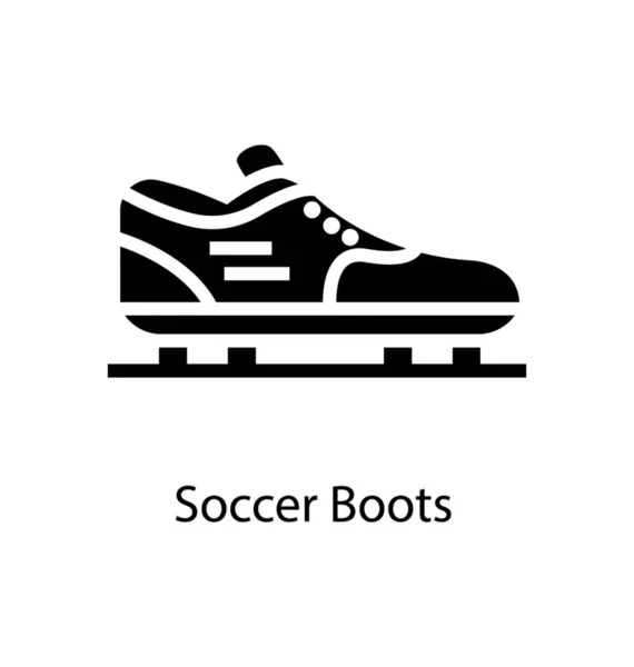 Ref Soccer Boot Icon Solid Design — стоковый вектор