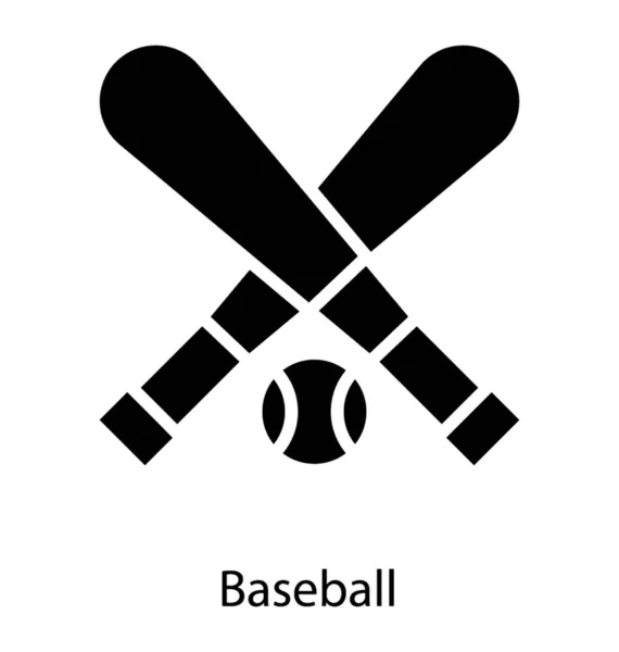 Baseball Ikone Gefülltem Design — Stockvektor