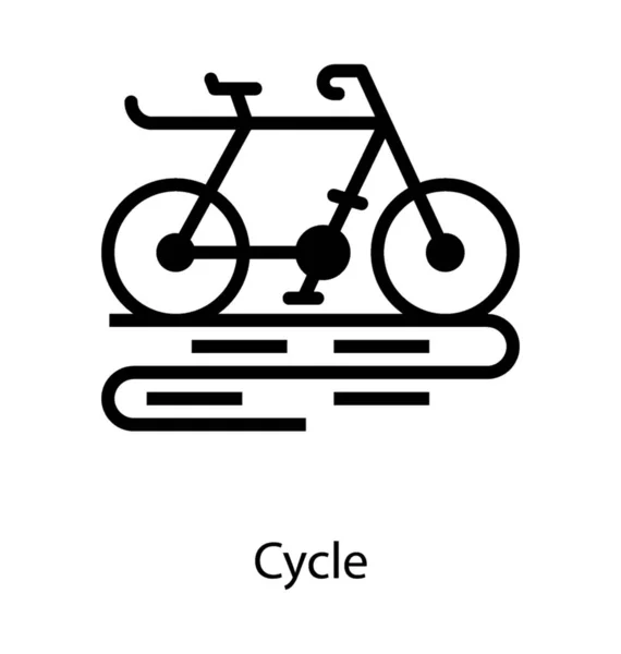 Icône Cycle Conception Solide — Image vectorielle